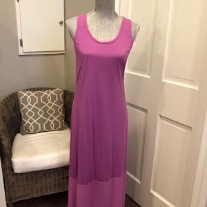 DKNY Pink Maxi Dress w/ Sheer Details
